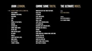 John Lennon Gimme Some Truth Ultimate Mixes Blu-ray Menu