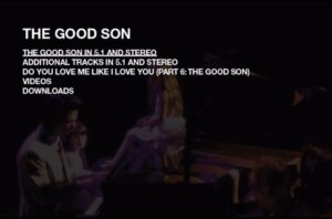 Nick Cave The Good Son DVD Menu