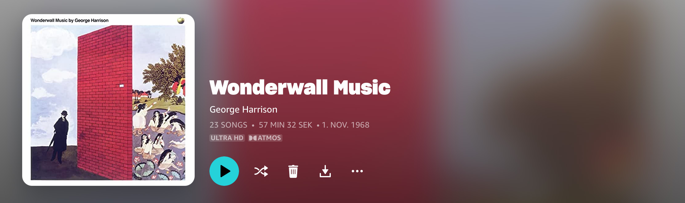 George Harrison Wonderwall Music Dolby Atmos