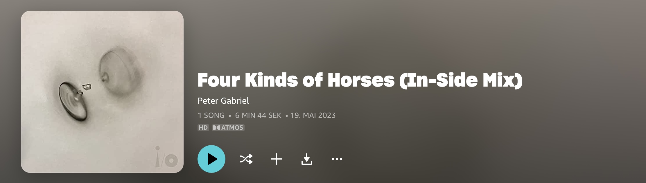 Peter Gabriel Four Kinds Of Horses In-Side-Mix Dolby Atmos