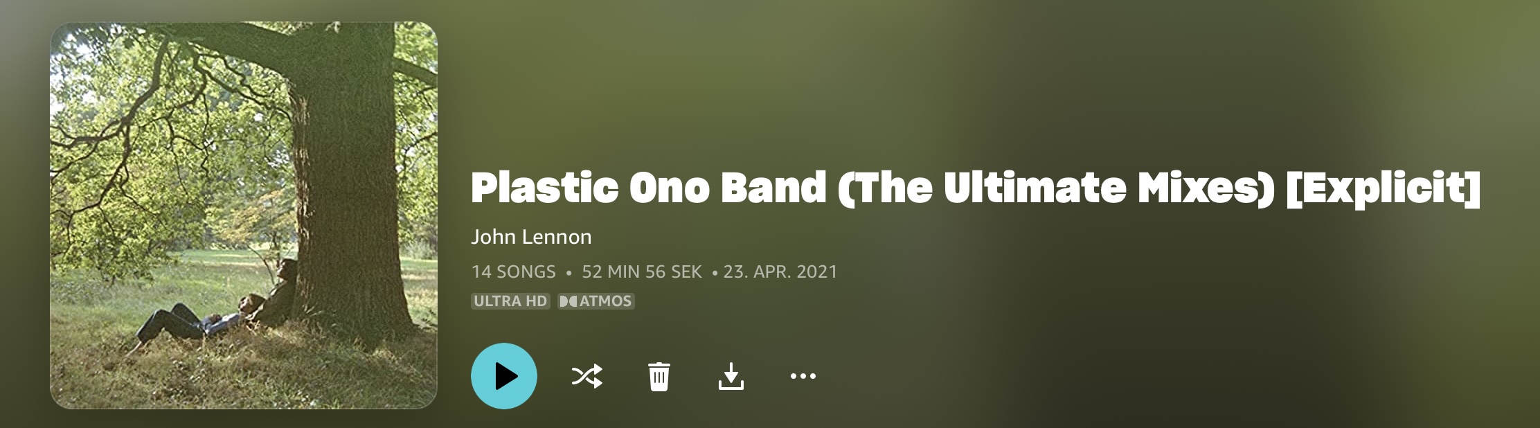John Lennon Plastic Ono Band Dolby Atmos