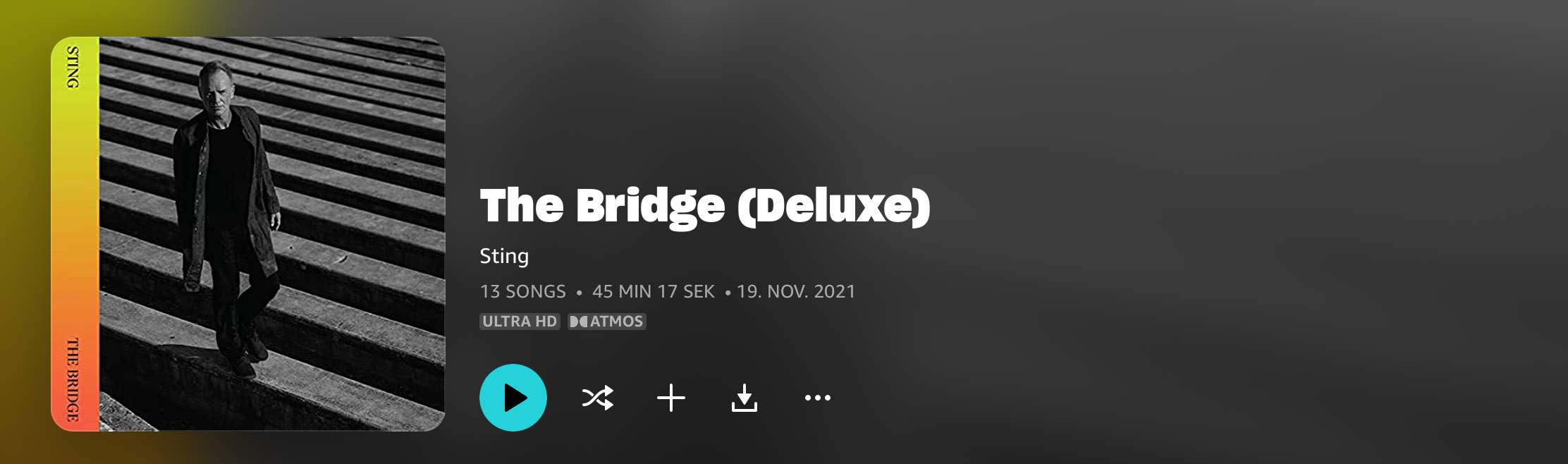 Sting The Bridge Dolby Atmos