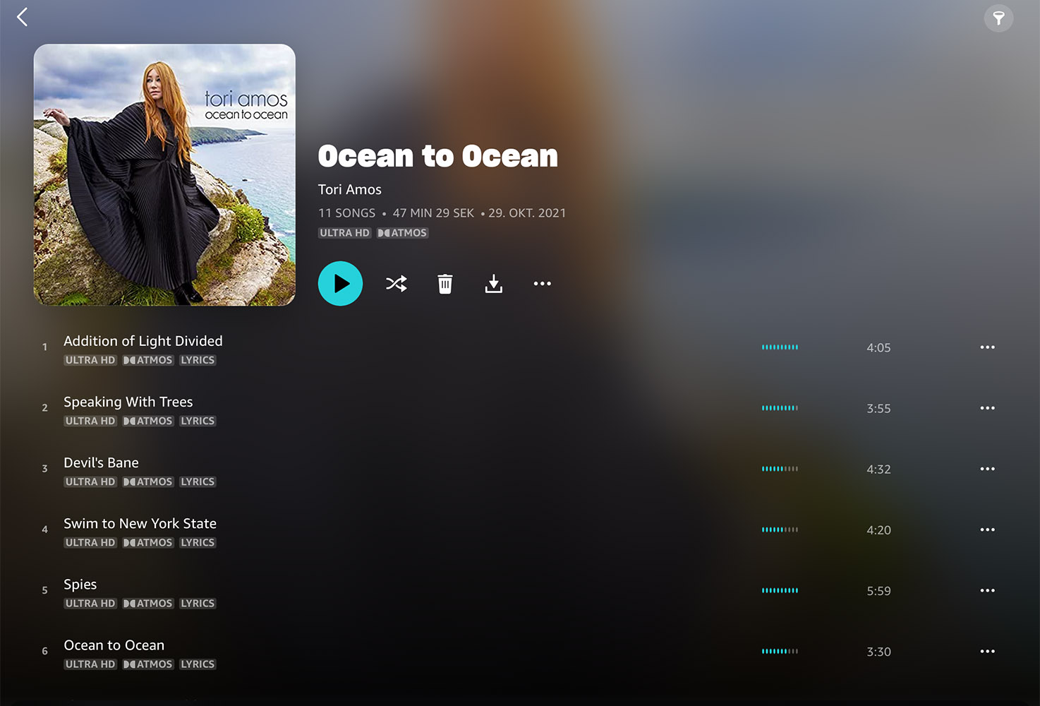 Tori Amos OCEAN TO OCEAN Dolby Atmos