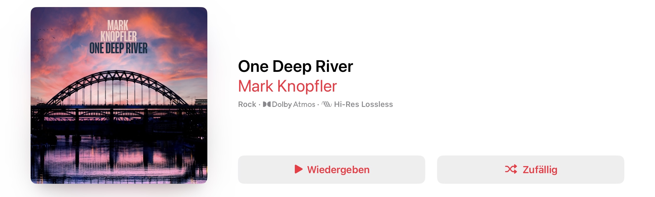 Marc Knopfler One Deep River Dolby Atmos