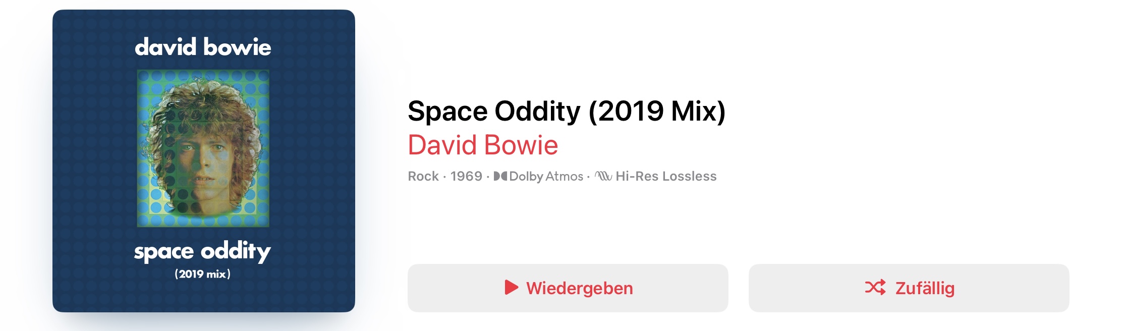 David Bowie Space Oddity Dolby Atmos