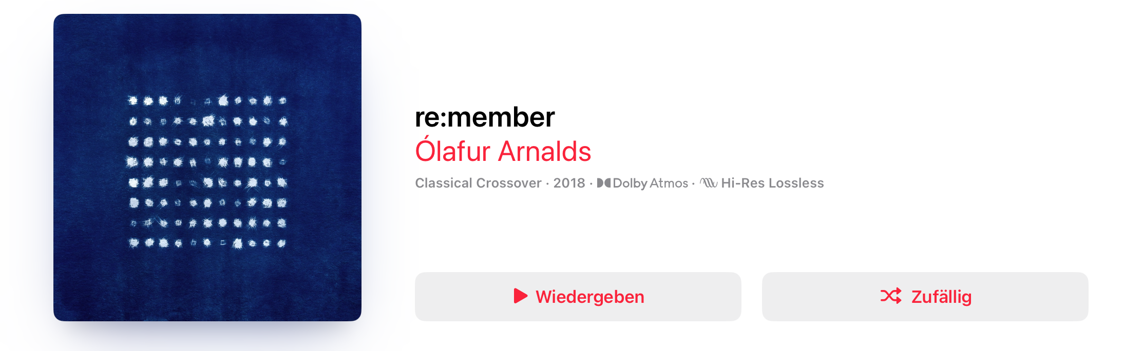 Olafur Arnalds Remember Dolby Atmos