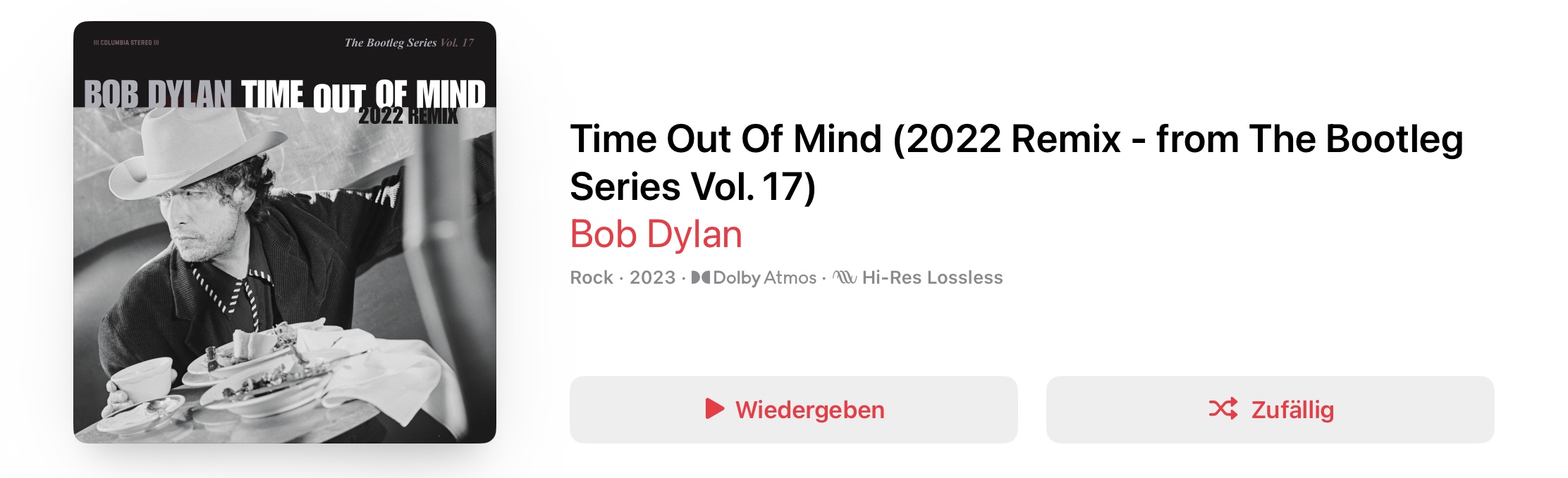 Bob Dylan Time Out Of Mind Dolby Atmos