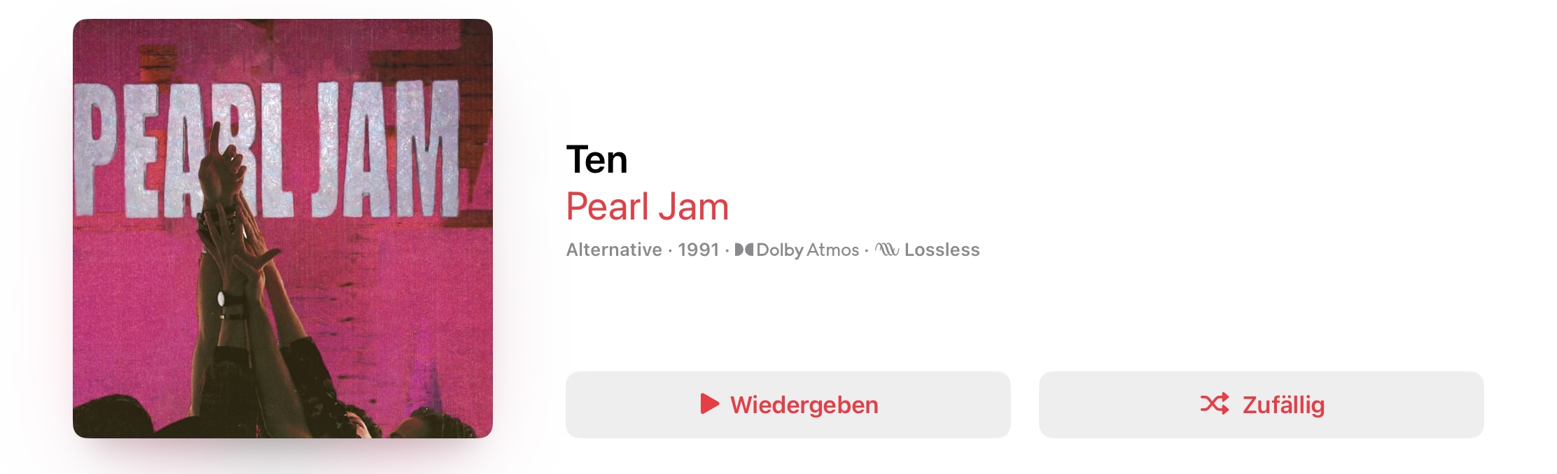 Pearl Jam Ten Dolby Atmos