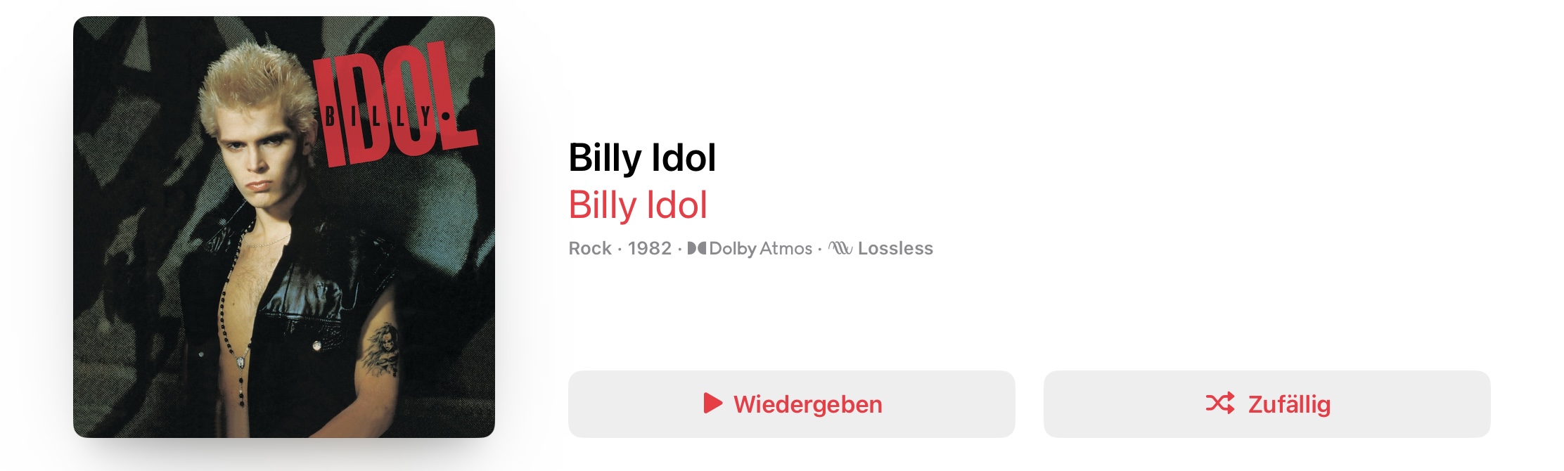 Billy Idol Dolby Atmos