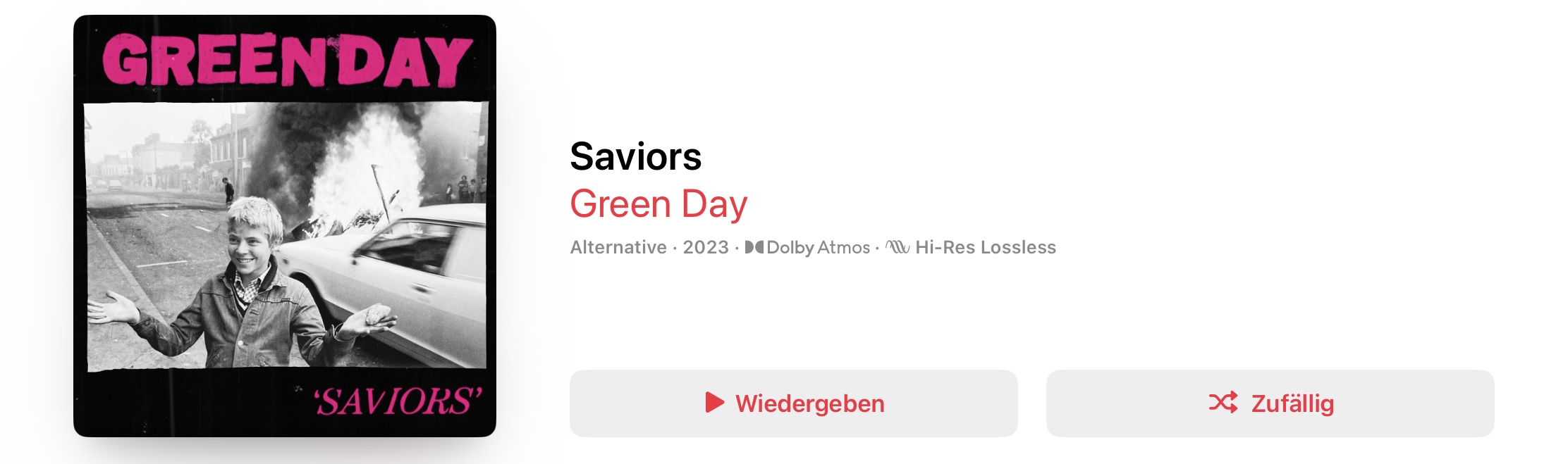 Green Day Saviors Dolby Atmos