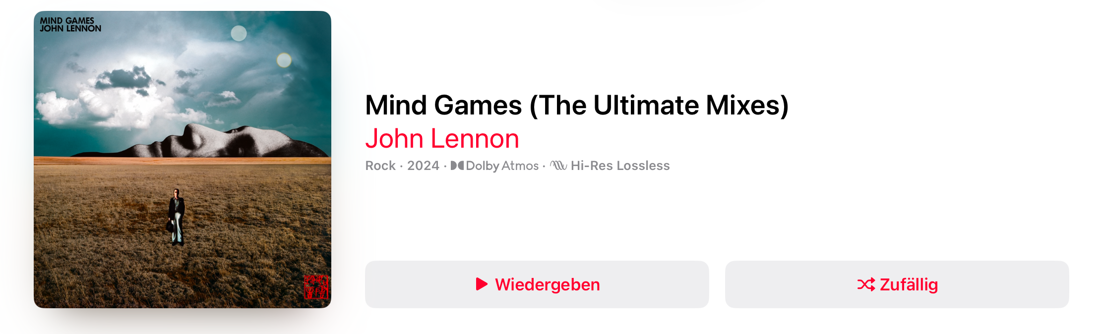 John lennon Mind Games Dolby Atmos