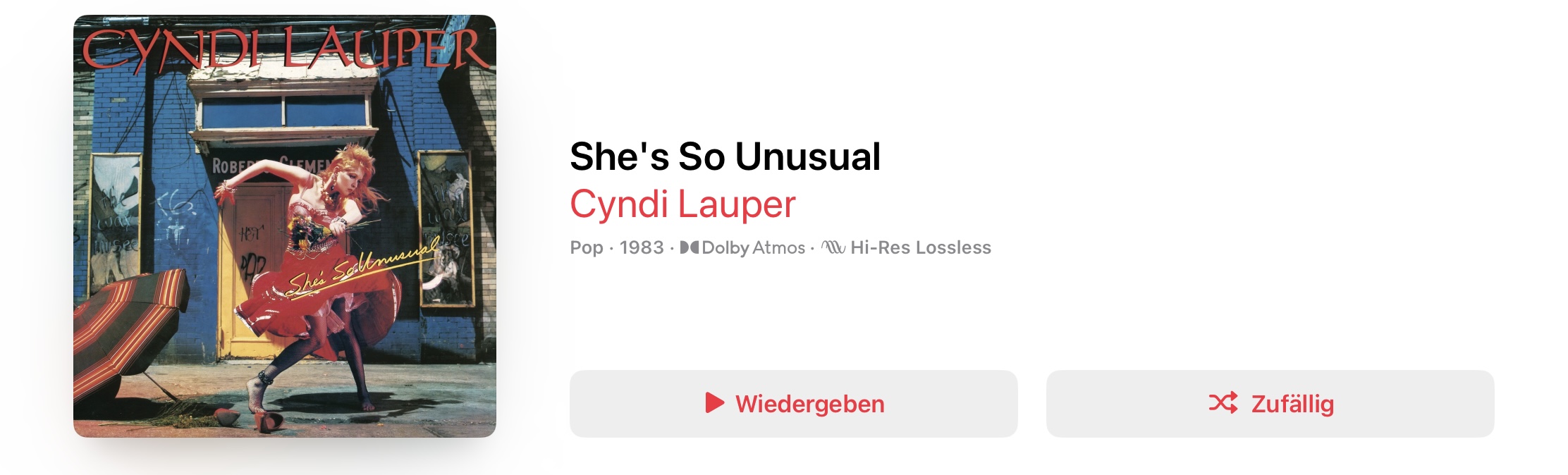 Cyndi Lauper She's So Unusual Dolby Atmos