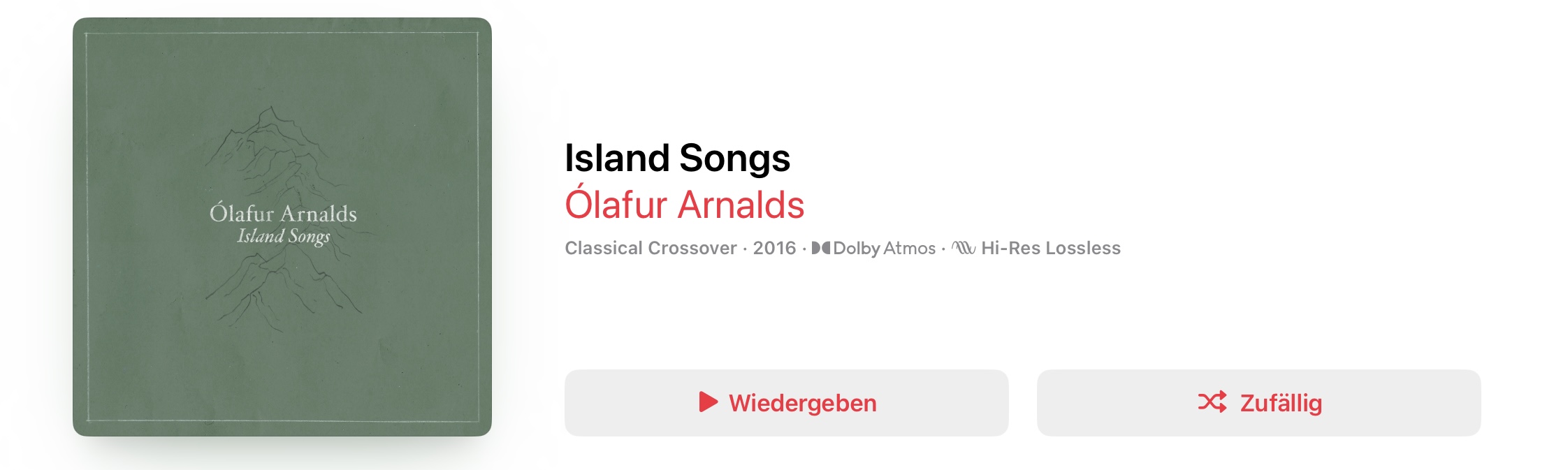 Olafur Arnalds Island Songs Dolby Atmos