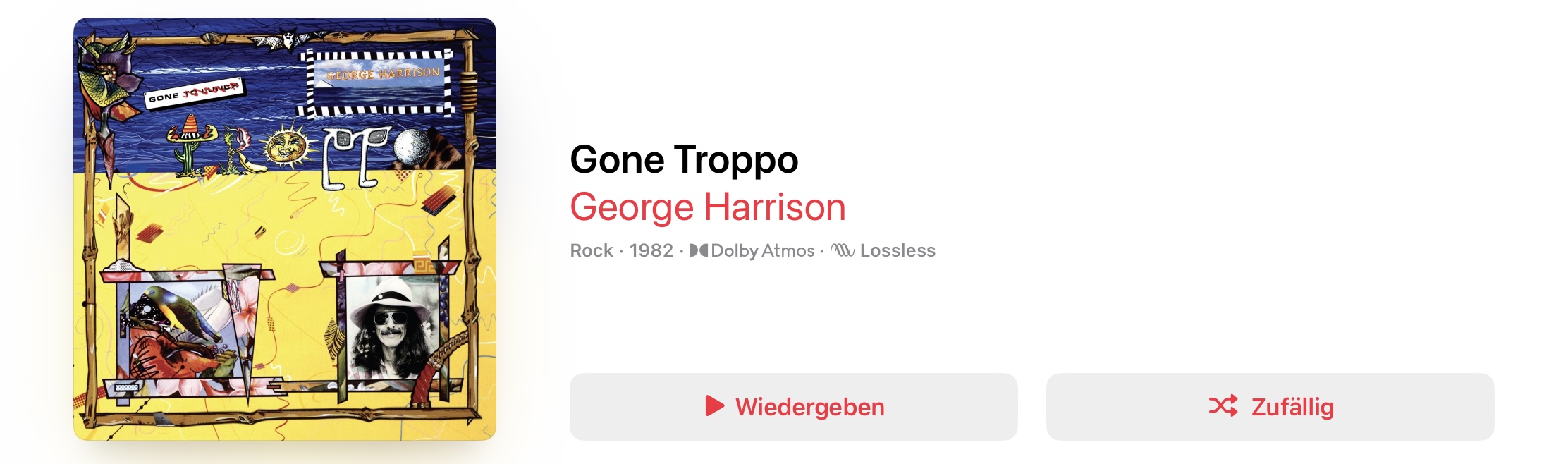 George Harrison Gone Troppo Dolby Atmos