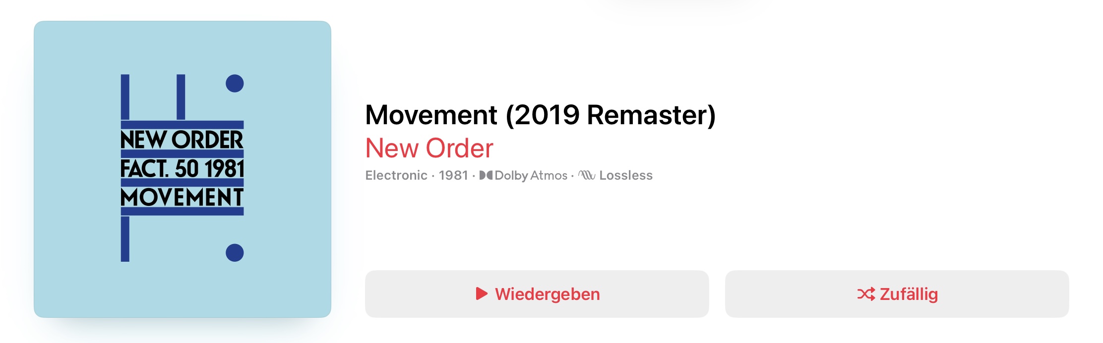 New Order Movement Dolby Atmos