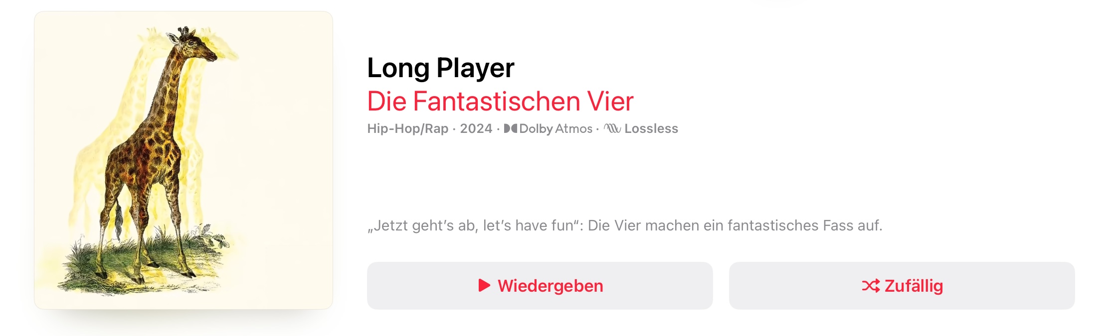Die Fantastischen Vier Long Player Dolby Atmos