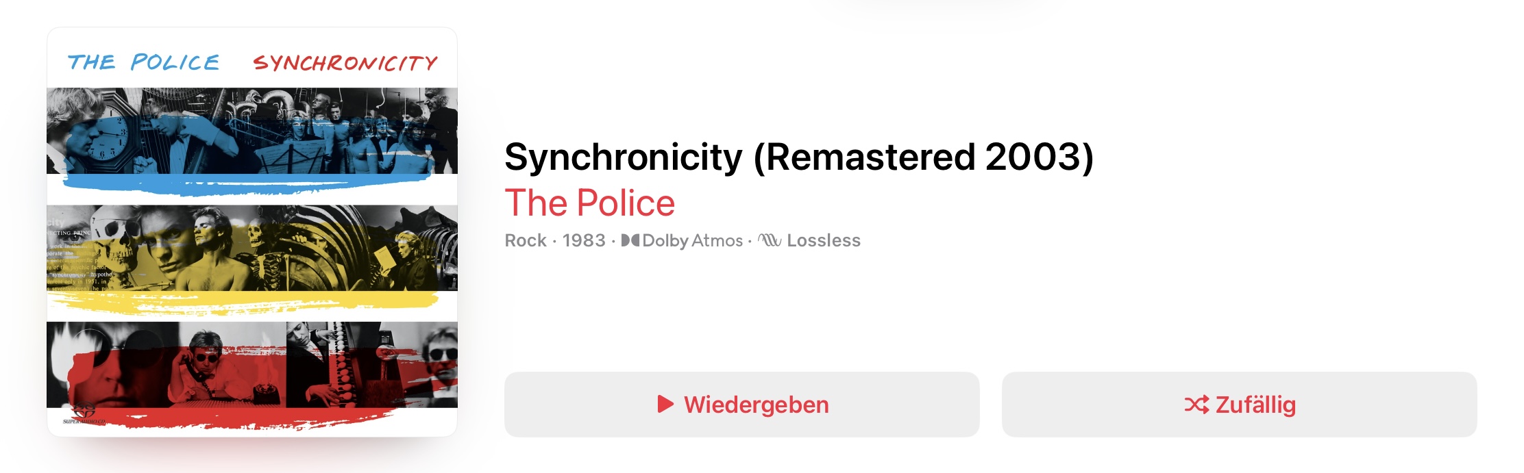 The Police Synchronicity Dolby Atmos