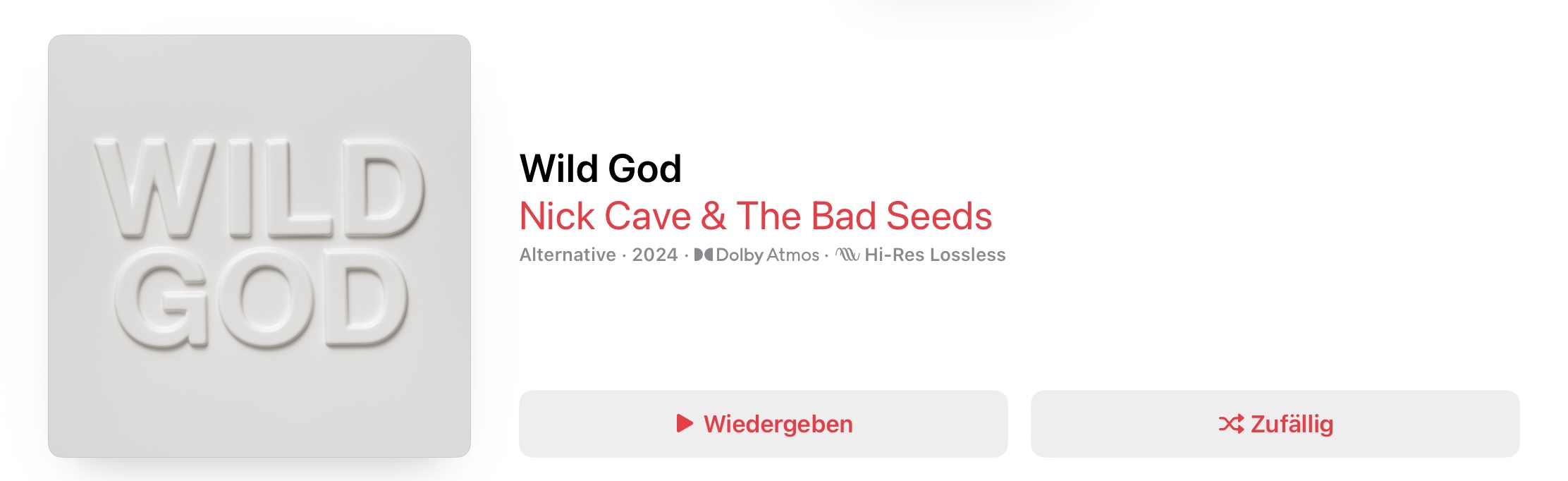 Nick Cave and the Bad Seeds Wild God Dolby Atmos