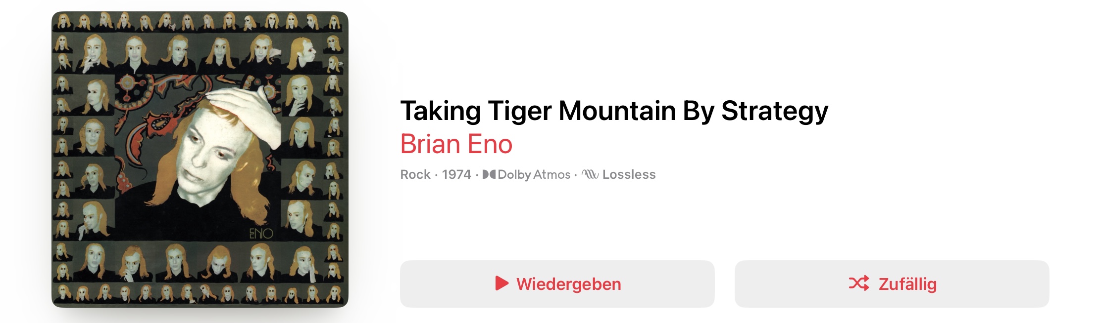 Brian Eno Taking Tiger Mountain Dolby Atmos