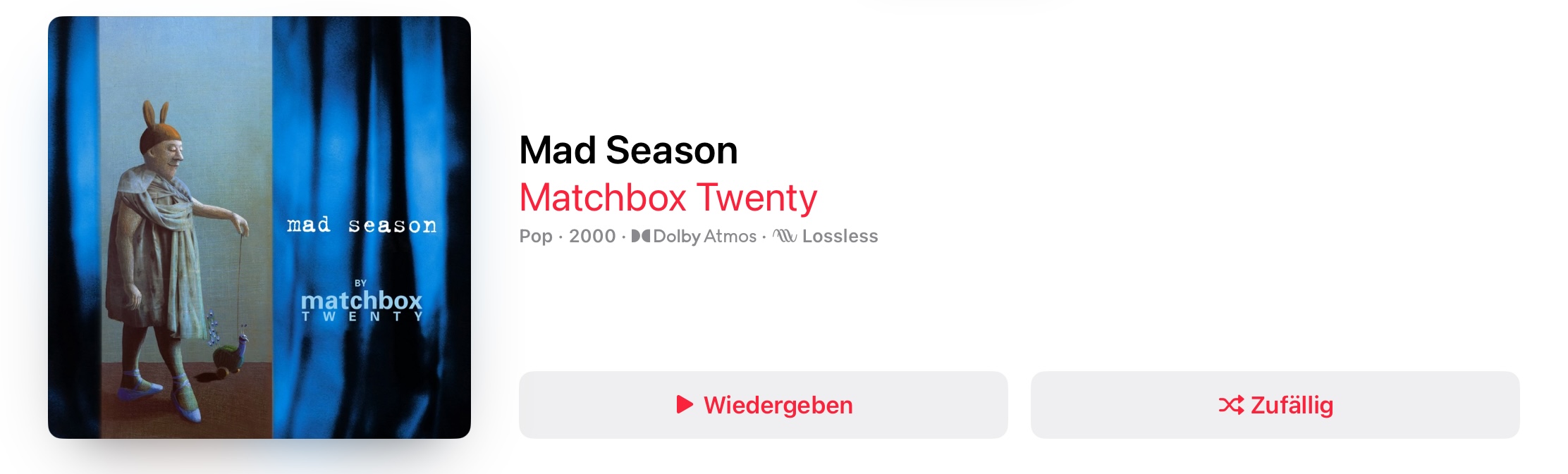 Matchbox Twenty - Mad Season Dolby Atmos
