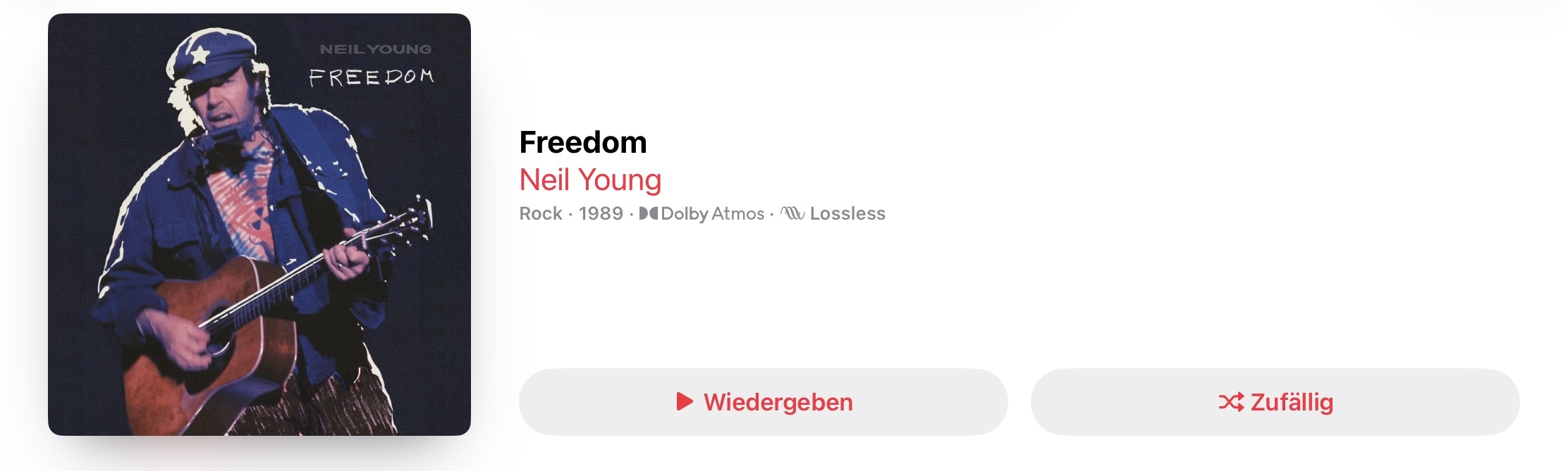 Neil Young Freedom Dolby Atmos