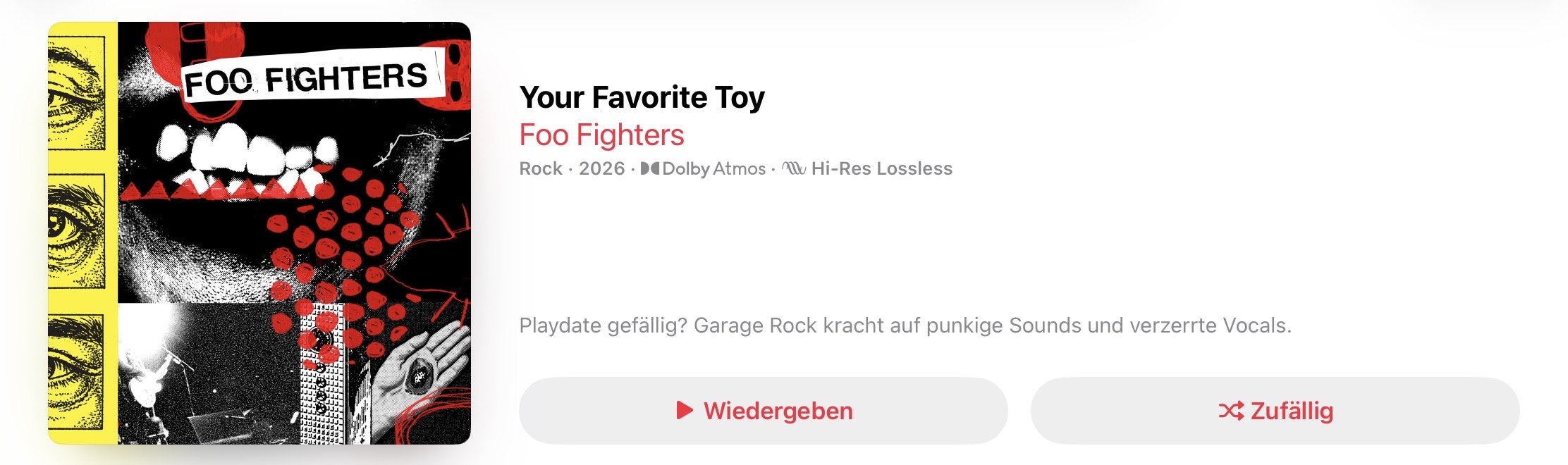Foo Fighters Your Favorite Toy Dolby Atmos