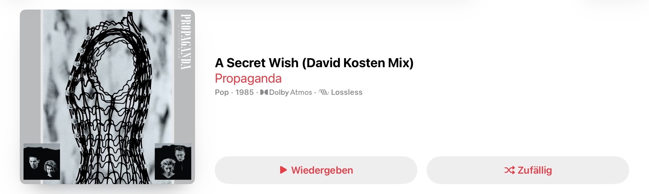 Propaganda A Secret Wish Dolby Atmos