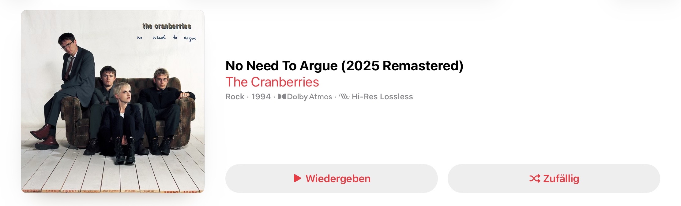 The Cranberries - No Need To Argue Dolby Atmos