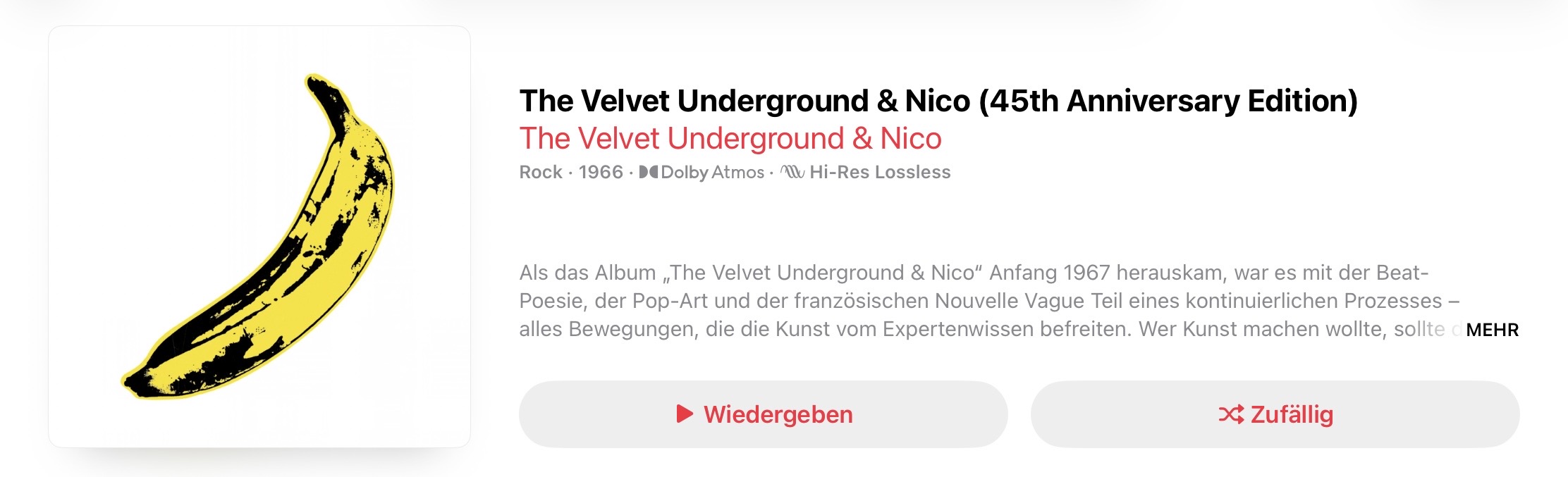 The Velvet Underground and Nico Dolby Atmos